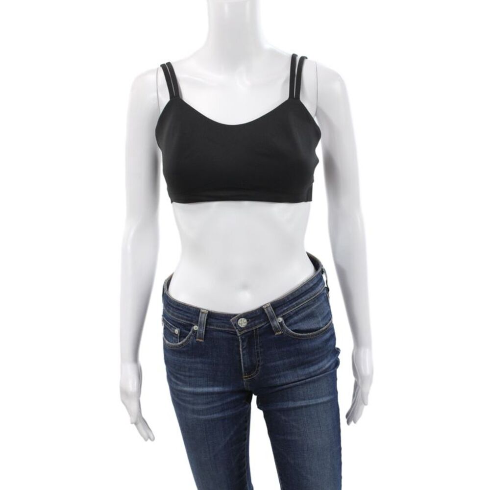 Lululemon Womens Nylon Blend Strappy Sports Bra Black Size 10